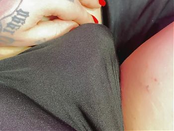 Tattooed Trans Girl Has Huge Cumshot with Her Big Dick