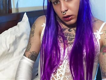 Tattooed Trans Girl Fucks Hot