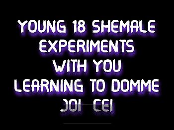 AUDIO ONLY - Young 18 shemale experiments with you learning to domme JOI CEI